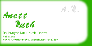 anett muth business card